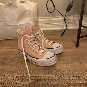 Converse Light Pink High-Top Sneakers
